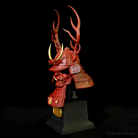 Tirelire ornement résine — dragon et lapin de bois de cerf japonais 19 cm