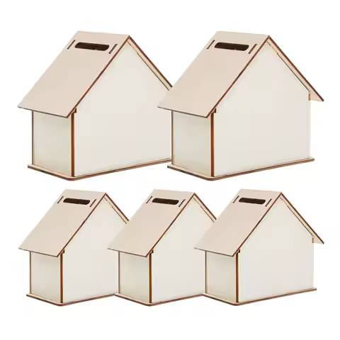 Tirelire bois maison à peindre — kit créatif enfant